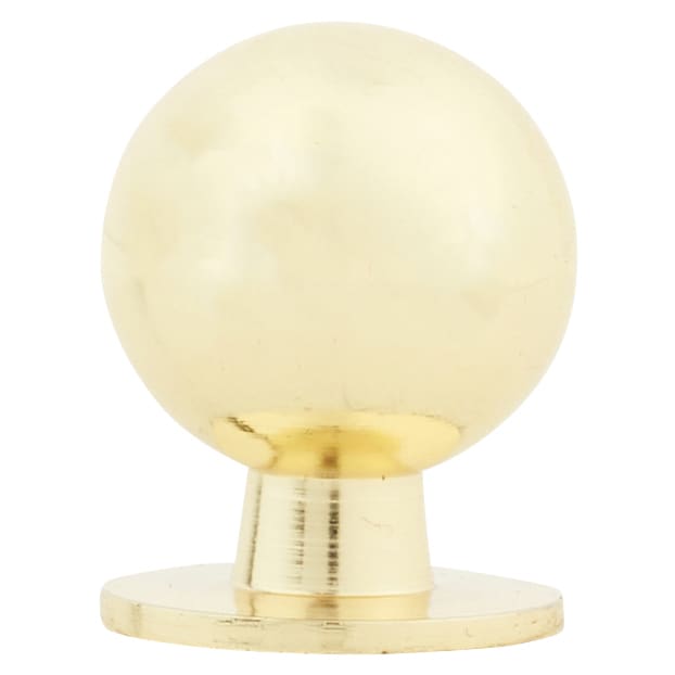 Ball Cabinet Knob - 18mm Diameter - Satin Brass - view 3