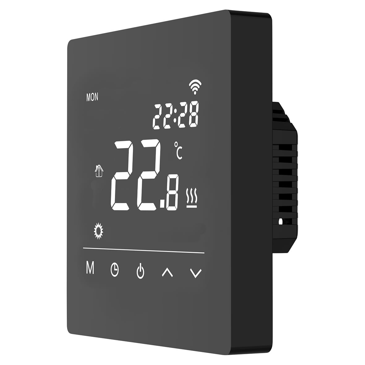 HMH200B App Controlled Thermostat for Electric Underfloor Heating - Black - view 2