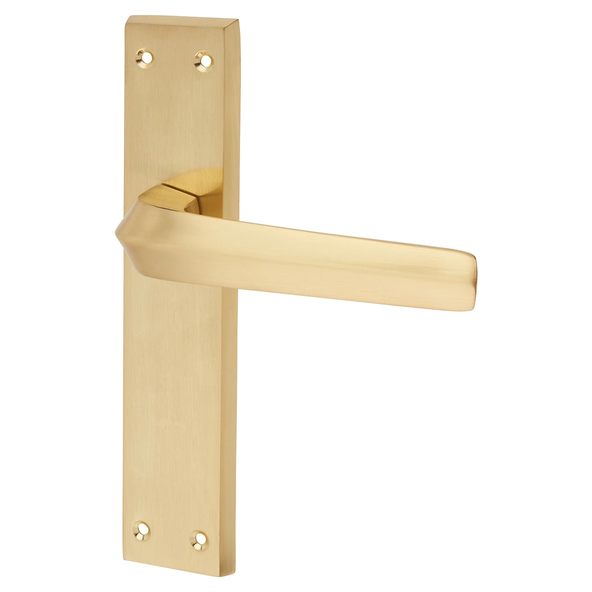 Satin Brass Latch Door Handles Pack - Norley Range - view 2