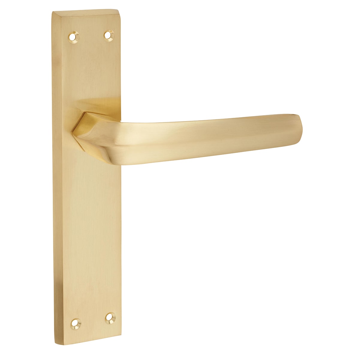 Satin Brass Latch Door Handles Pack - Norley Range - view 3