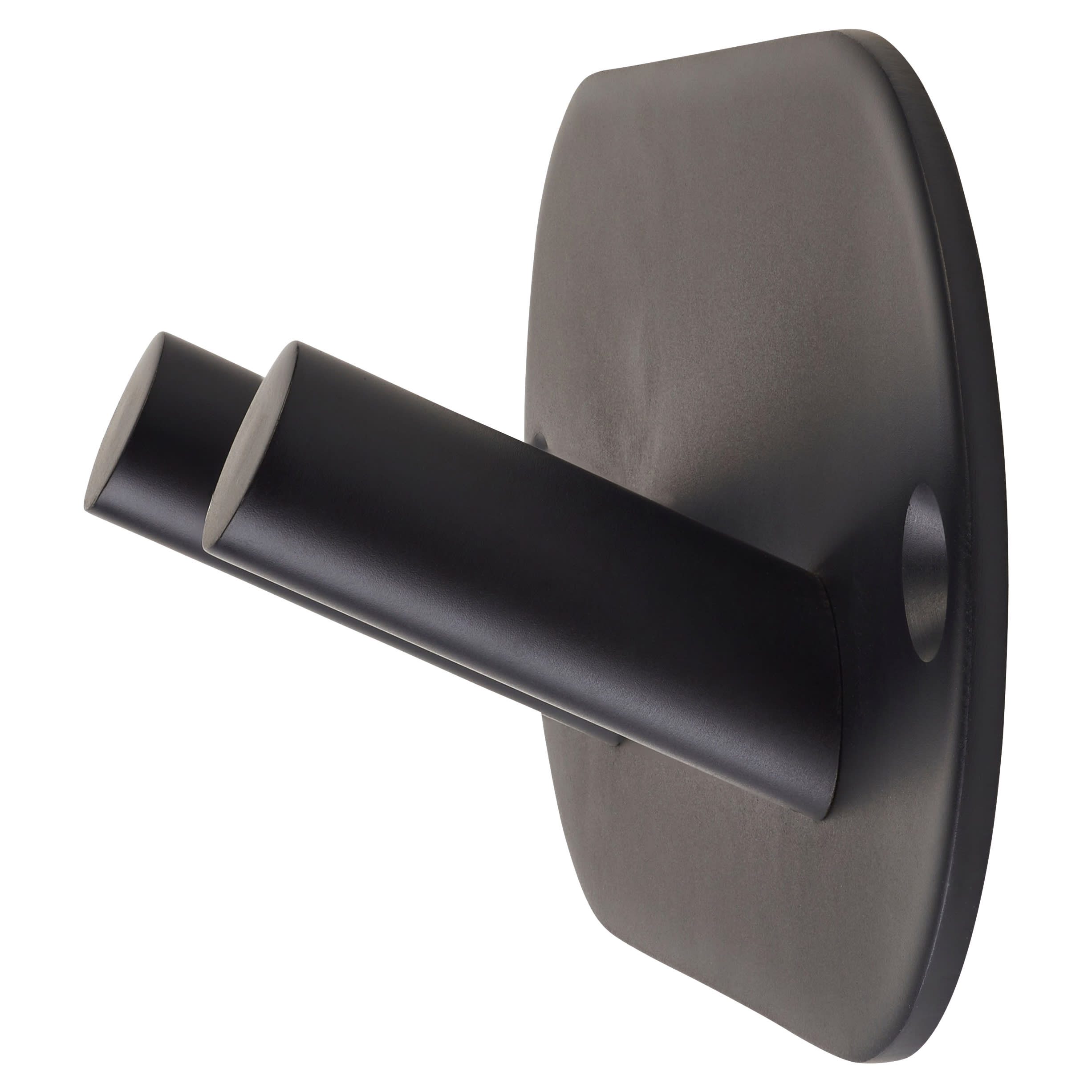 Radius Horizontal Hook Plate - 94 x 46mm - 2 Hooks - Matt Black - view 2