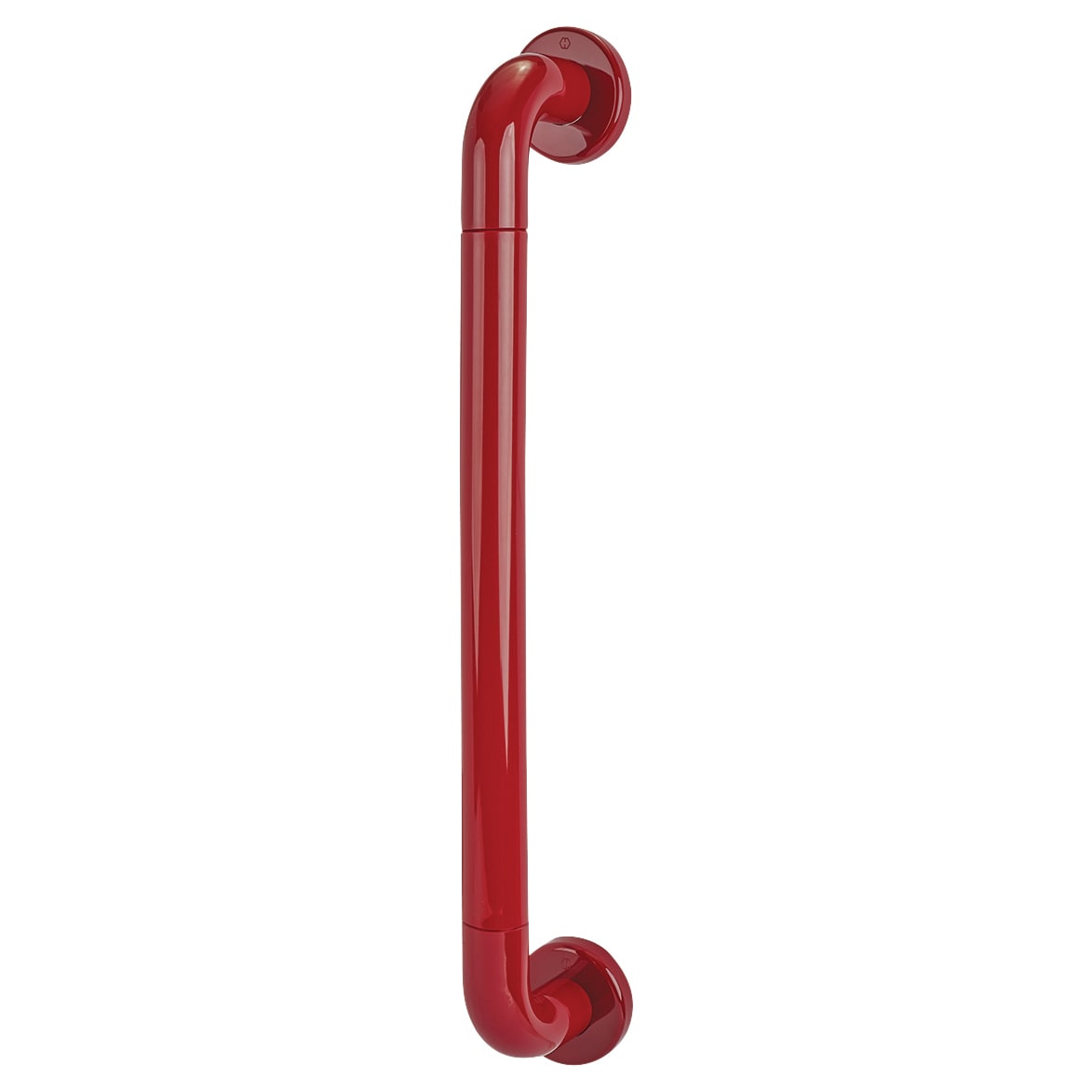 Rouge Red Nylon D-Bar Door Pull Handle on Rose - Screw Fix - 600mm c/c - view 2