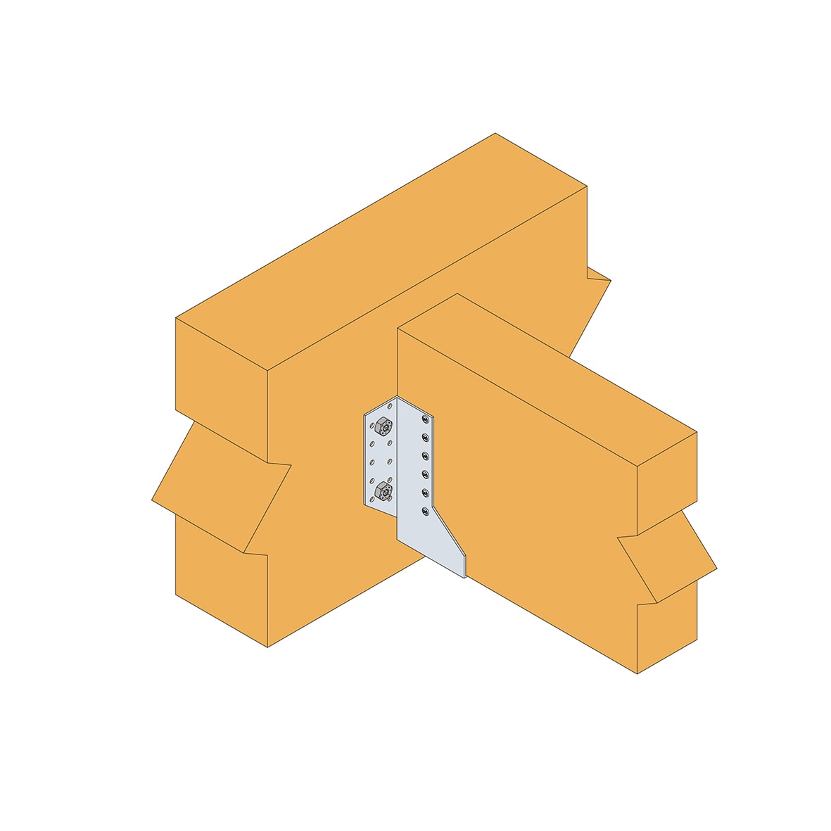 Heavy Duty Face Fixed U Joist Hanger - 47mm Width - 166.5mm Height - view 5