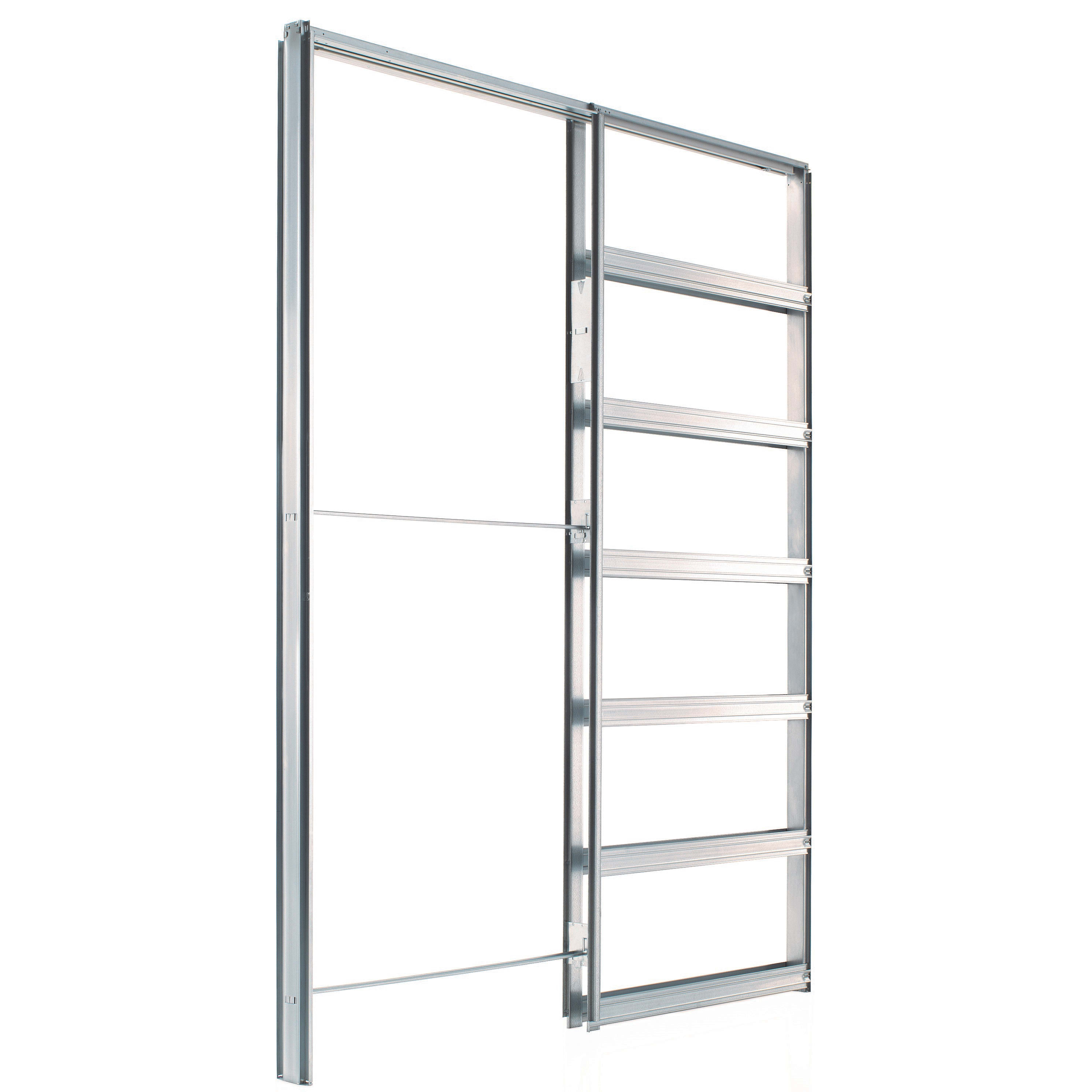 8mm Glass Single Pocket Door Kit - 100mm Finished Wall Thickness - 762 x 1981mm Door Size - view 4
