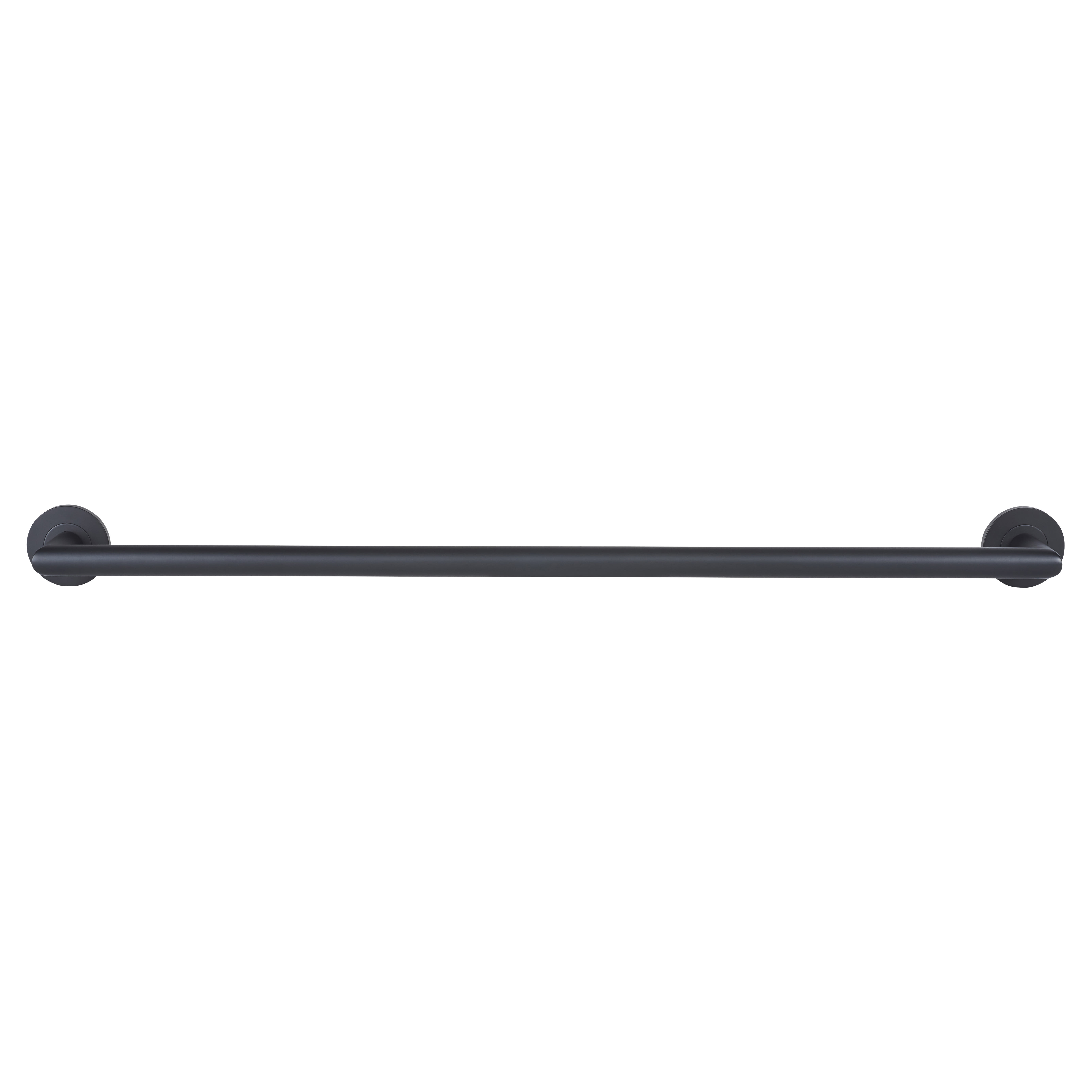 Classic Round Towel Rail - 653 x 67 x 19mm - Matt Black - view 2