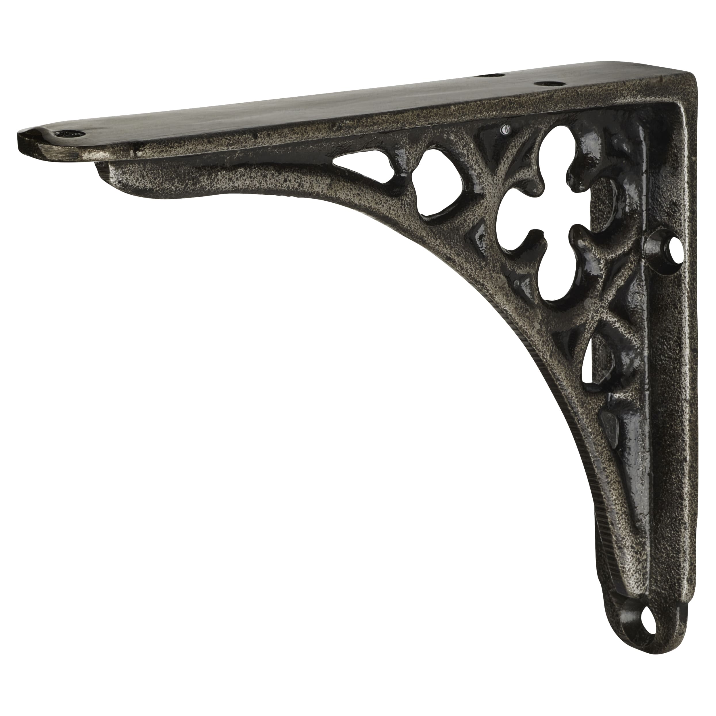 Clover Shelf Bracket - 125 x 100mm - Pewter Effect - view 2