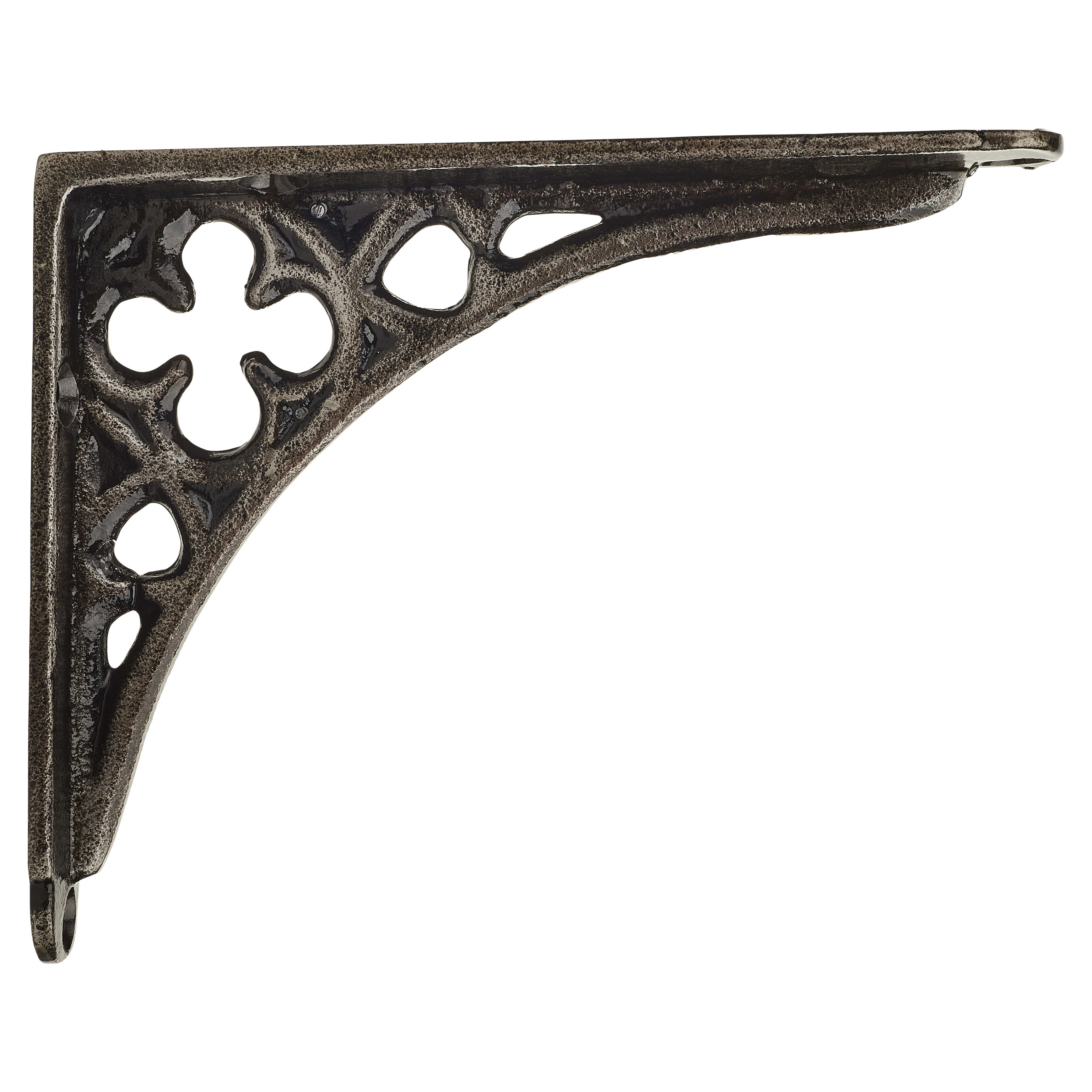 Clover Shelf Bracket - 125 x 100mm - Pewter Effect - view 3