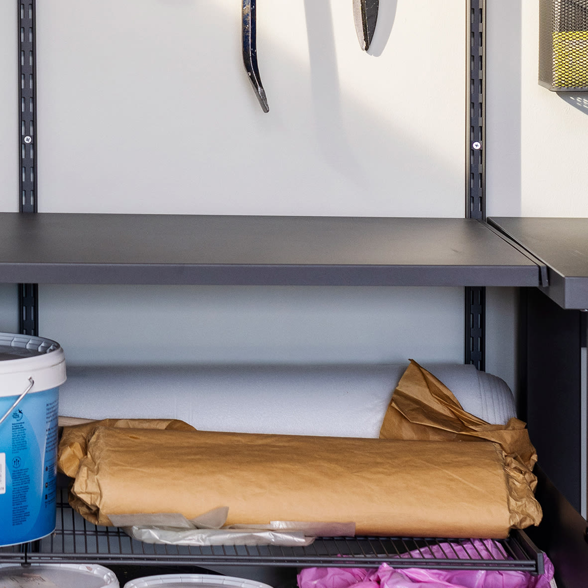Garage+ Storage Top Track System - Work Surface - 605 x 525 x 25mm - Matt Grey - view 3