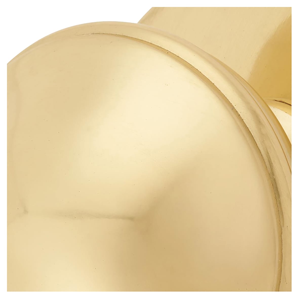Polished Brass Round Centre Door Knob - 80mm Rose Diameter - view 7