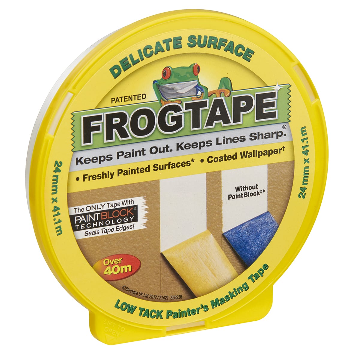 Frog Tape Delicate Surface Masking Tape - 24mm x 41.1m - Yellow - view 2