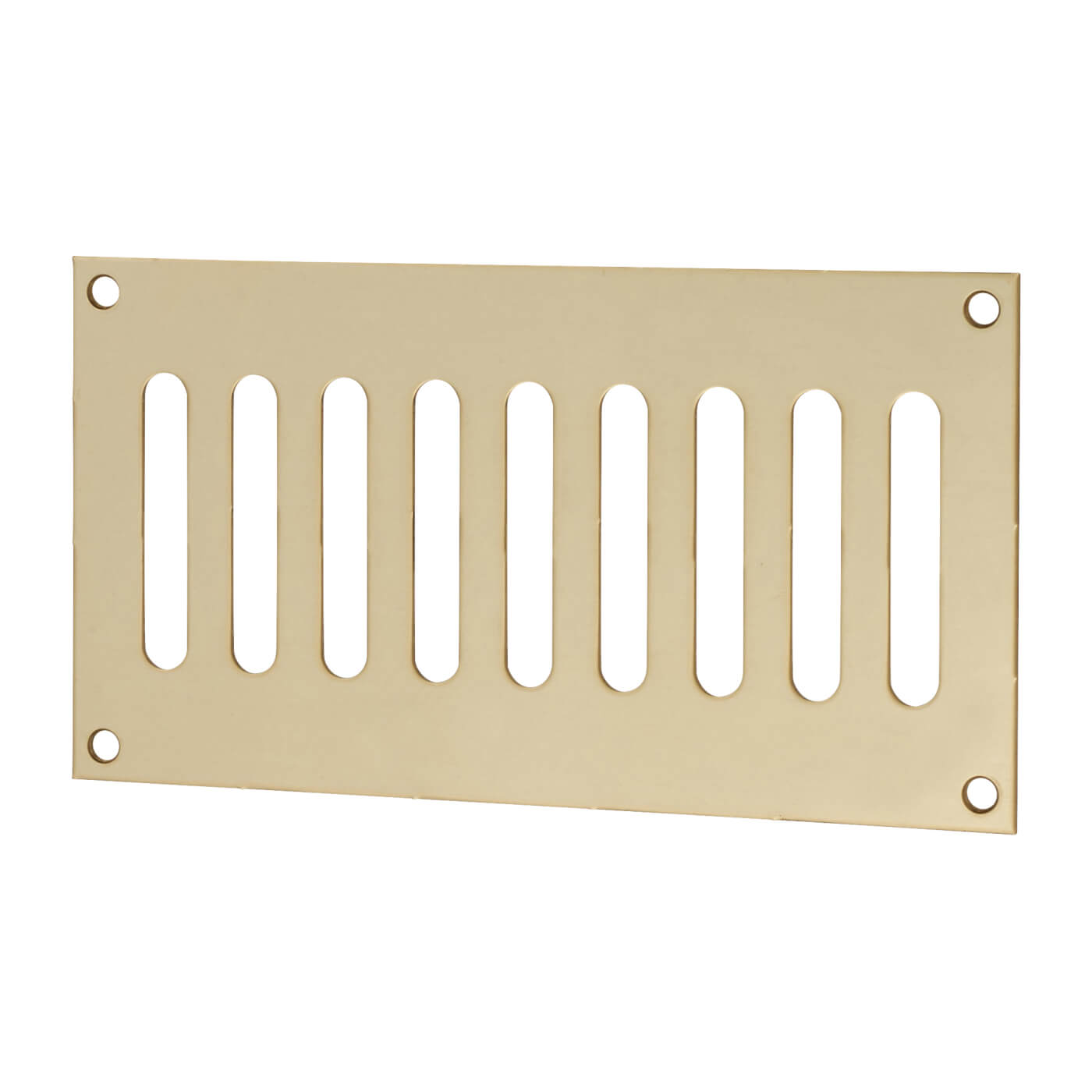Plain Slotted Vent - 165 x 89mm - 3200mm² Free Air Flow - Polished Brass - view 2