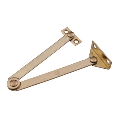 Folding Desk Stay - 90mm Length - Electro Brass - view 2