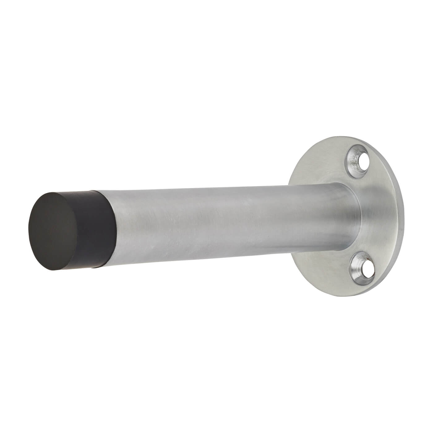 Round Base Projection Door Stop - 80mm Projection - Satin Chrome - view 2