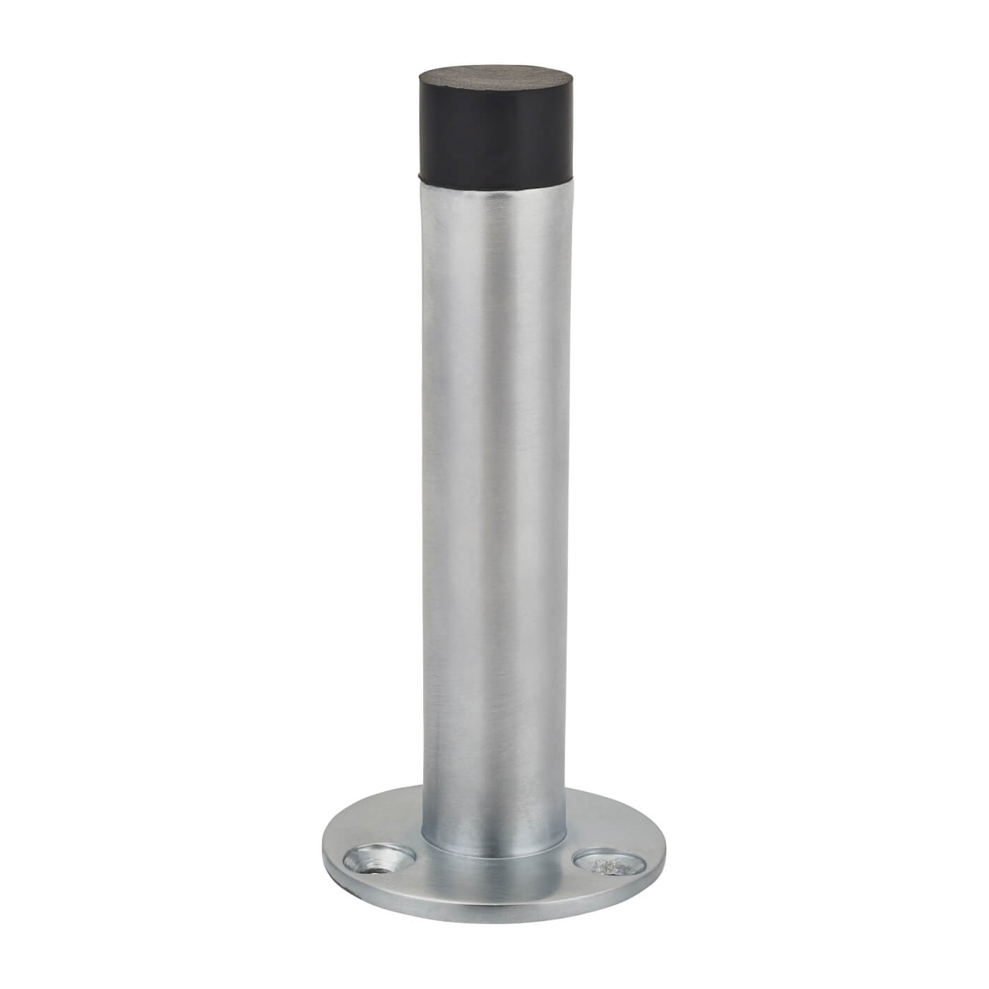 Round Base Projection Door Stop - 80mm Projection - Satin Chrome - view 3