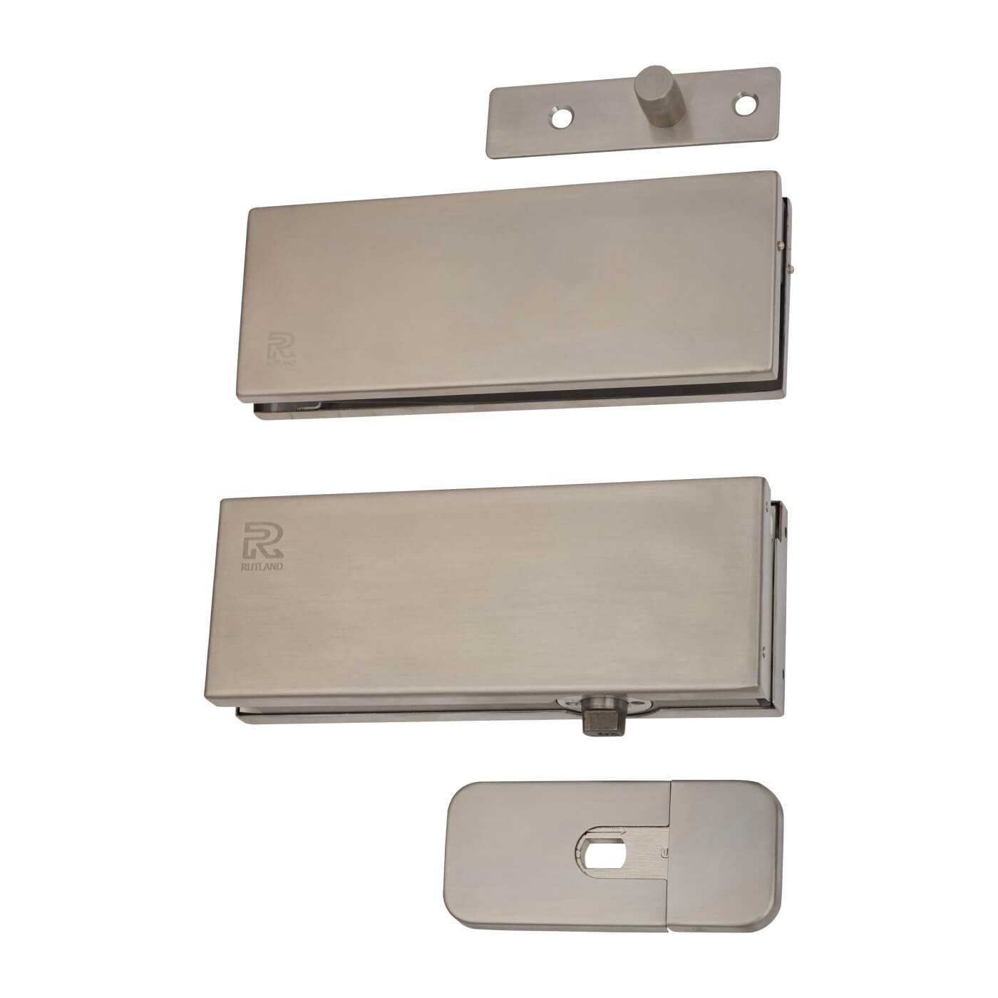 Hydraulic Glass Patch Door Closer - Power Size 3 - Non Hold Open - Satin Stainless Steel - view 3