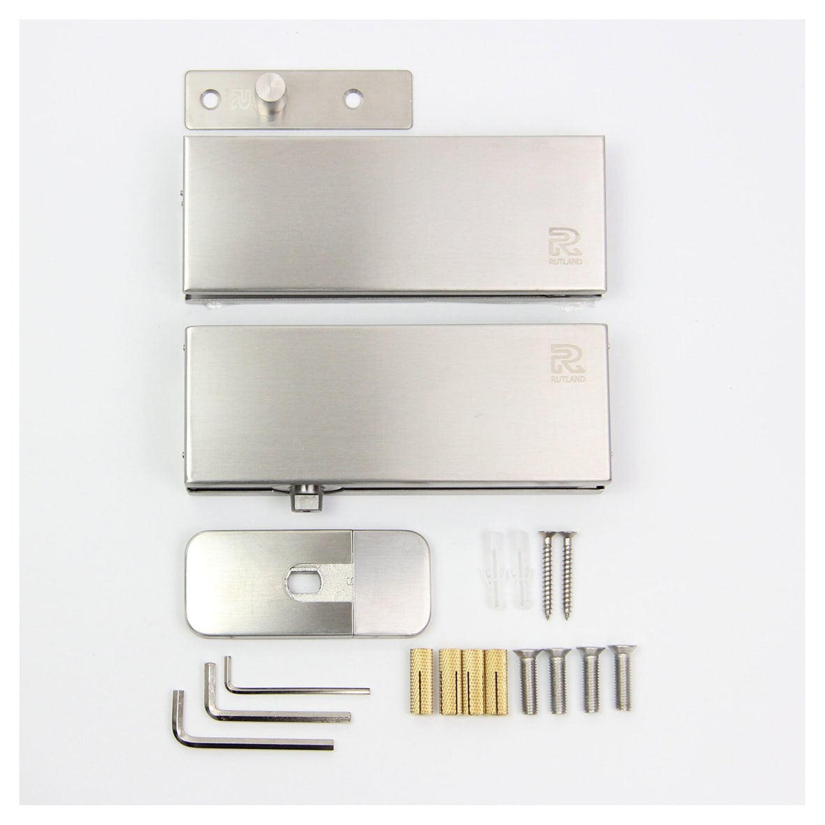 Hydraulic Glass Patch Door Closer - Power Size 3 - Non Hold Open - Satin Stainless Steel - view 4