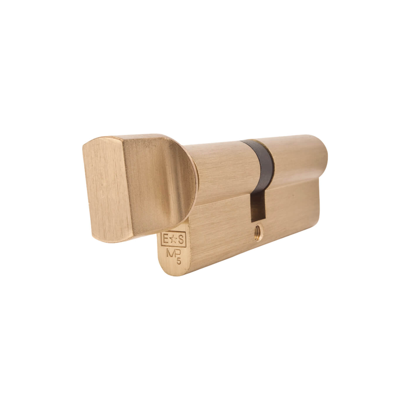 5 Pin 90mm Euro Thumbturn Cylinder - 40mm Turn + 50mm - Polished Brass - KTD - view 3