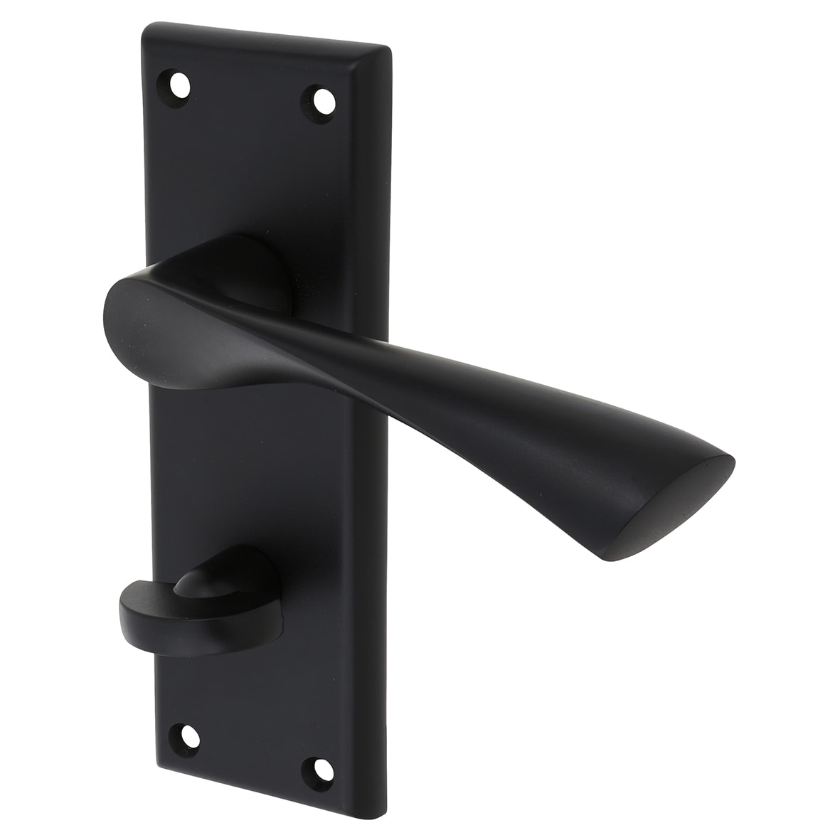 Brass Matt Black Bathroom Door Handles - Venti Range - 150 x 50mm - view 3