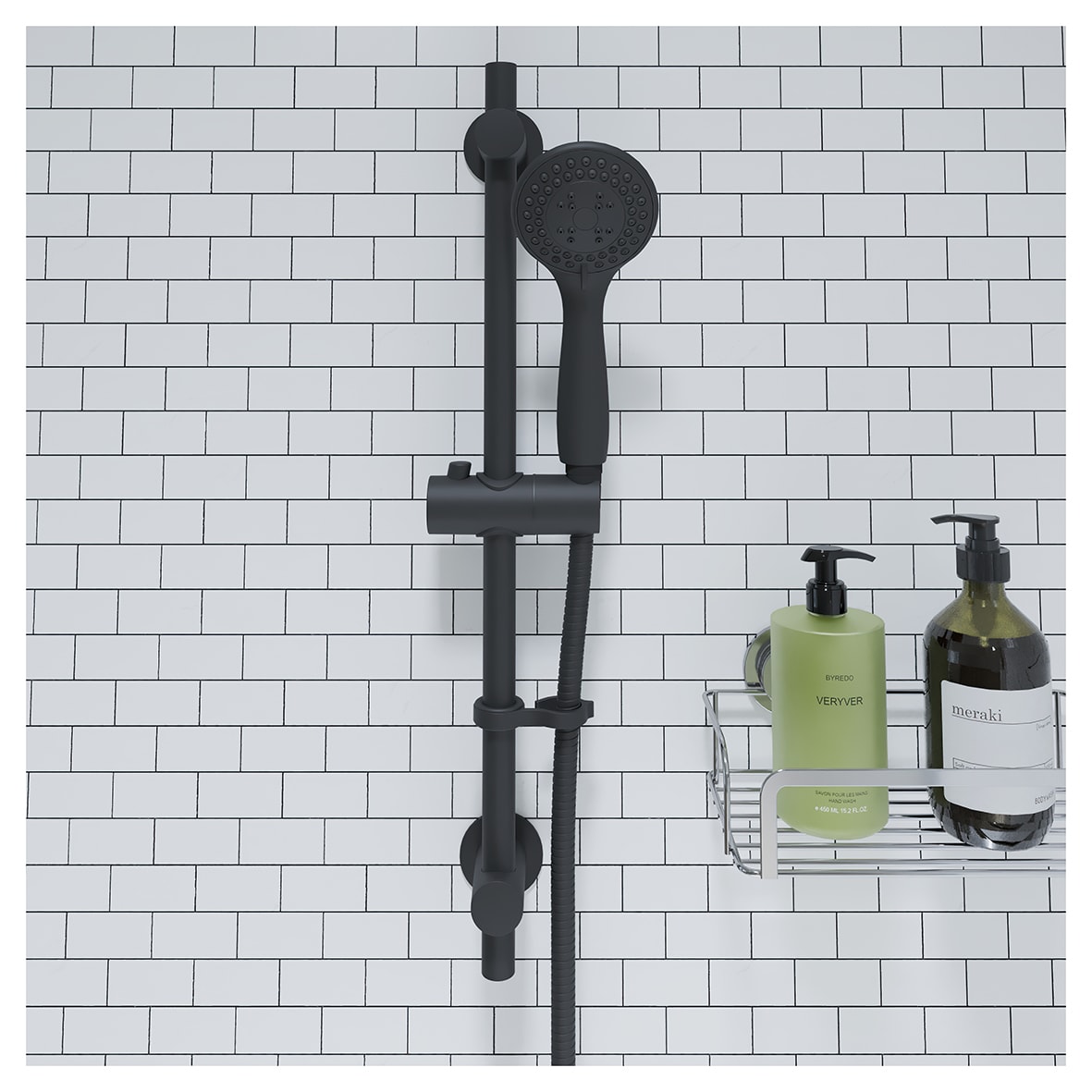 Nero 3 Spray Shower Kit - Matt Black - view 4