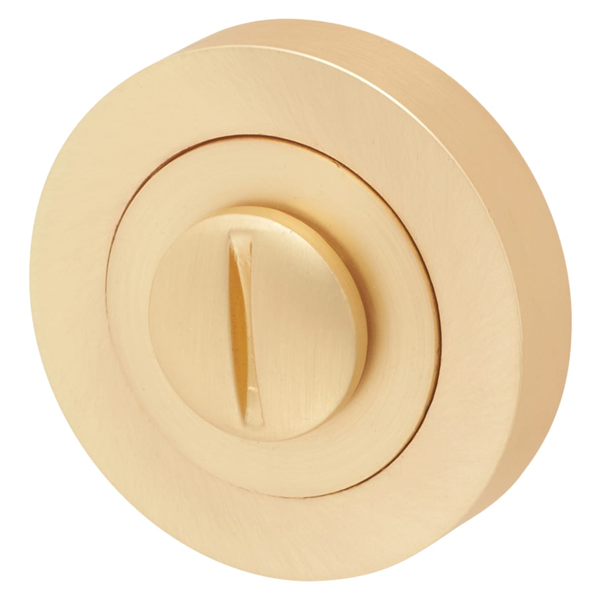 Bathroom Turn & Release - 50mm Diameter - Satin Brass - view 3