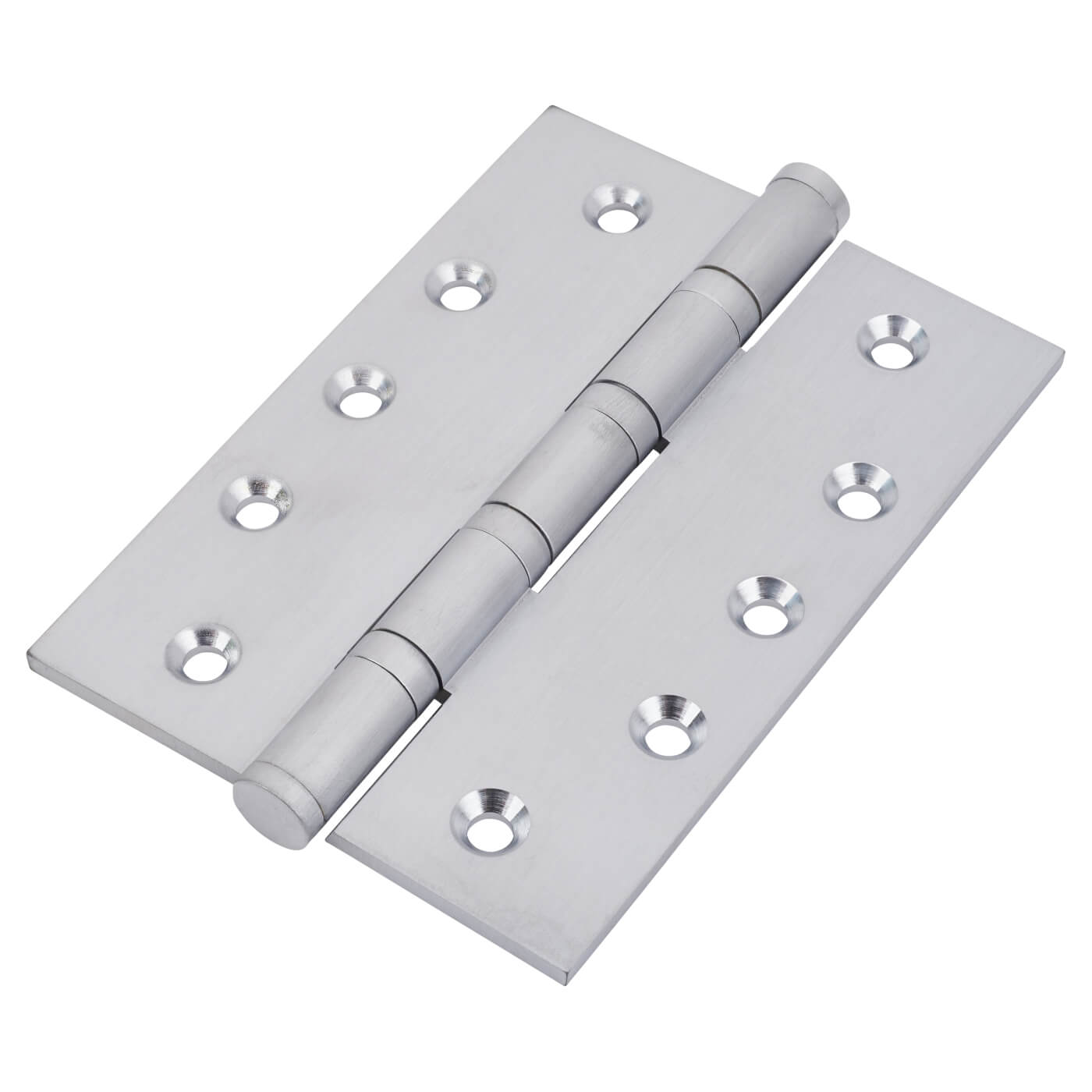 Performance Brass Ball Bearing Butt Door Hinge - 127 x 89 x 4mm - Satin Chrome - Pair - view 2