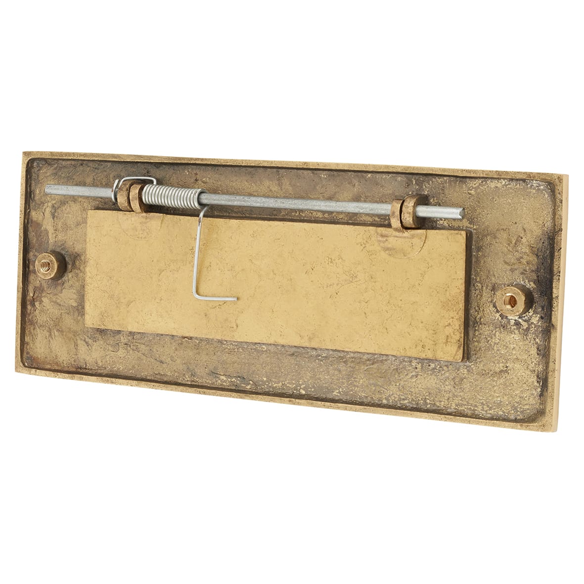 Embossed Letter Plate - 254 x 101mm - Polished Brass - view 4