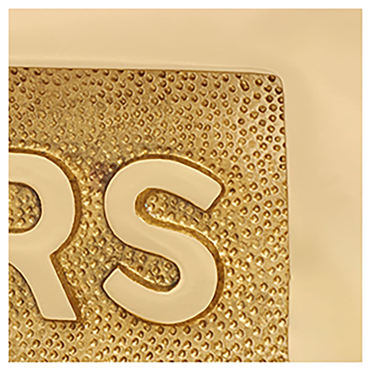 Embossed Letter Plate - 254 x 101mm - Polished Brass - view 6