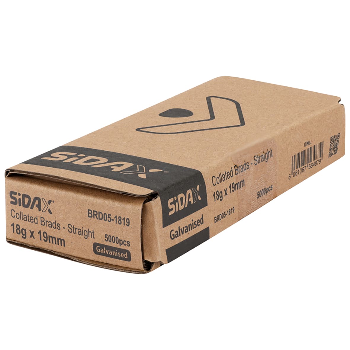 Second Fix Brad Nail - Straight - 18 Gauge x 19mm - Galvanised - Pack of 5000 - view 2