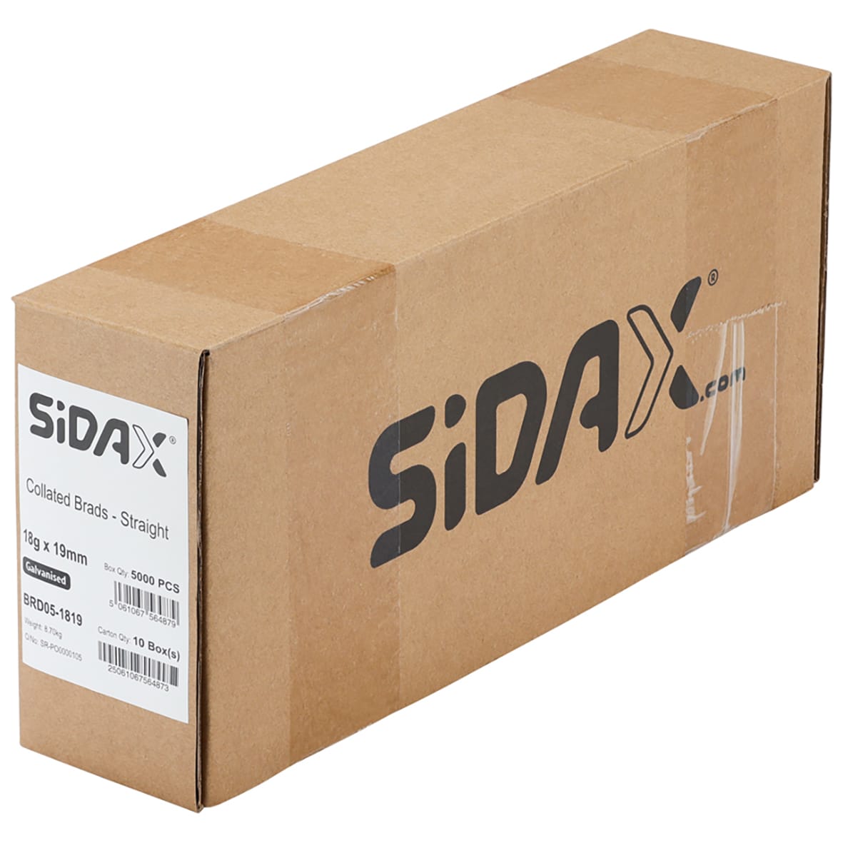 Second Fix Brad Nail - Straight - 18 Gauge x 19mm - Galvanised - Pack of 5000 - view 4
