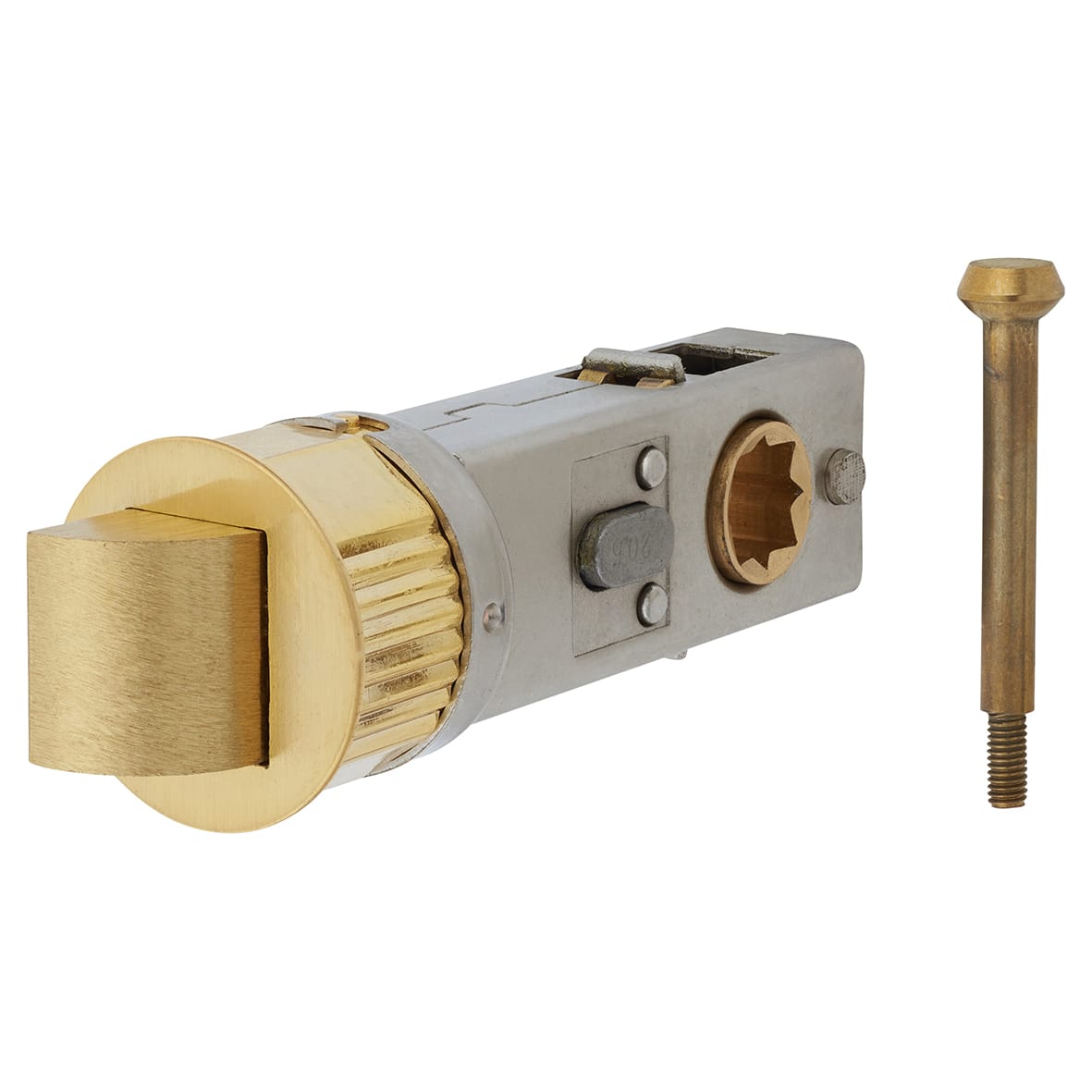 Quick Latch Privacy Tubular Latch - 71mm Case - 57mm Backset - Satin Brass - view 2