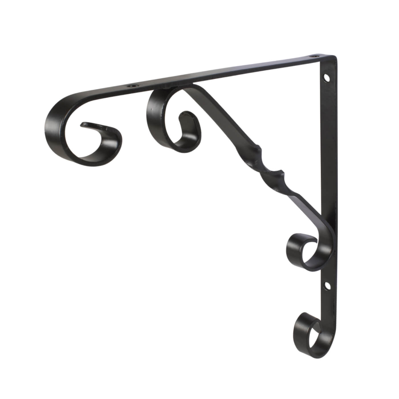 Ornamental Scroll Shelf Bracket - 250 x 245mm - Black - view 2