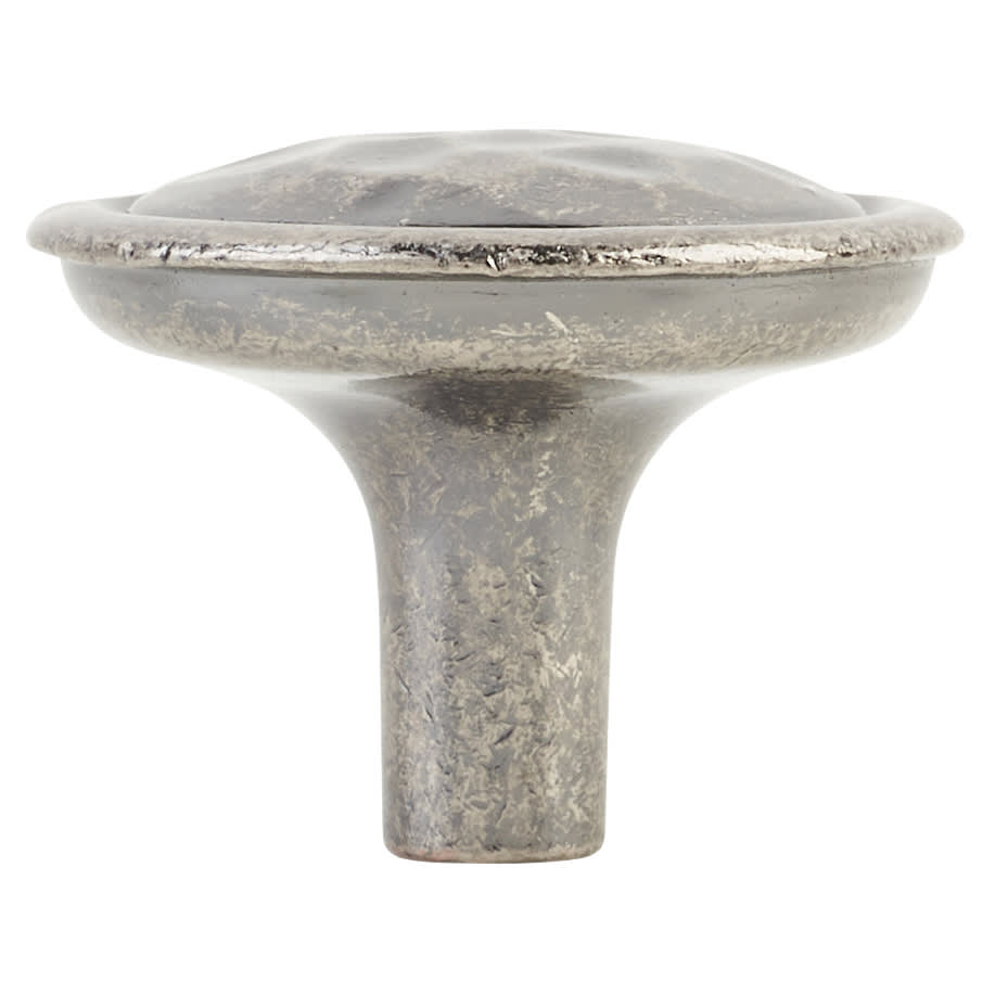Mottled Round Cabinet Knob - 35mm Diameter - Antique Pewter - view 3