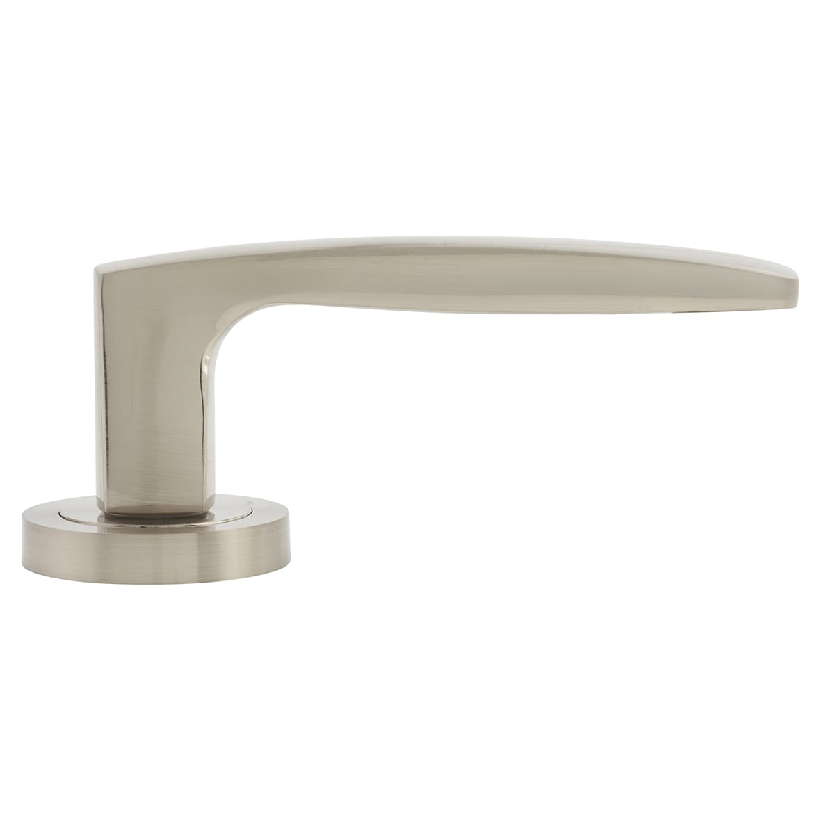 Satin Nickel Door Handles on Round Rose - Ivy Range - view 3