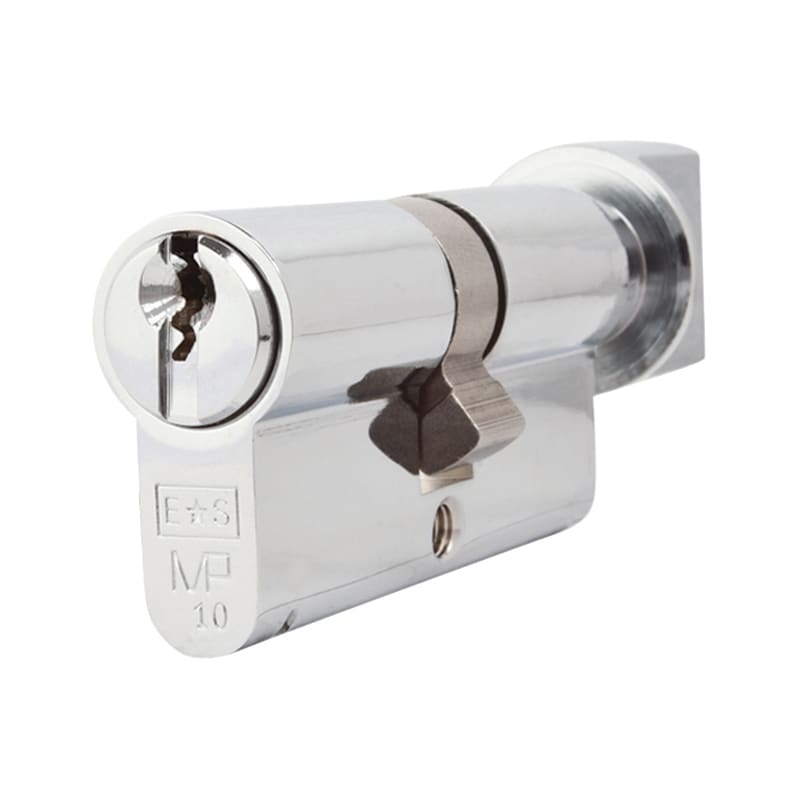 10 Pin 64mm Euro Thumbturn Cylinder - 32mm Turn + 32mm - Polished Chrome - Master Keyed - view 2
