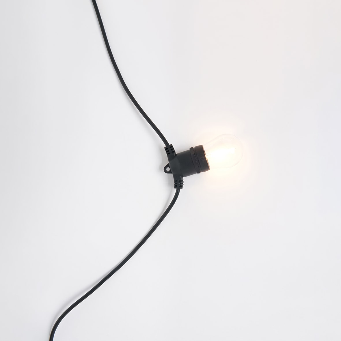 Forum Zink Wye LED 10 Solar Golf Ball Bulb Garden Festoon Lights - IP44 - 2700K Warm White - Clear - view 6