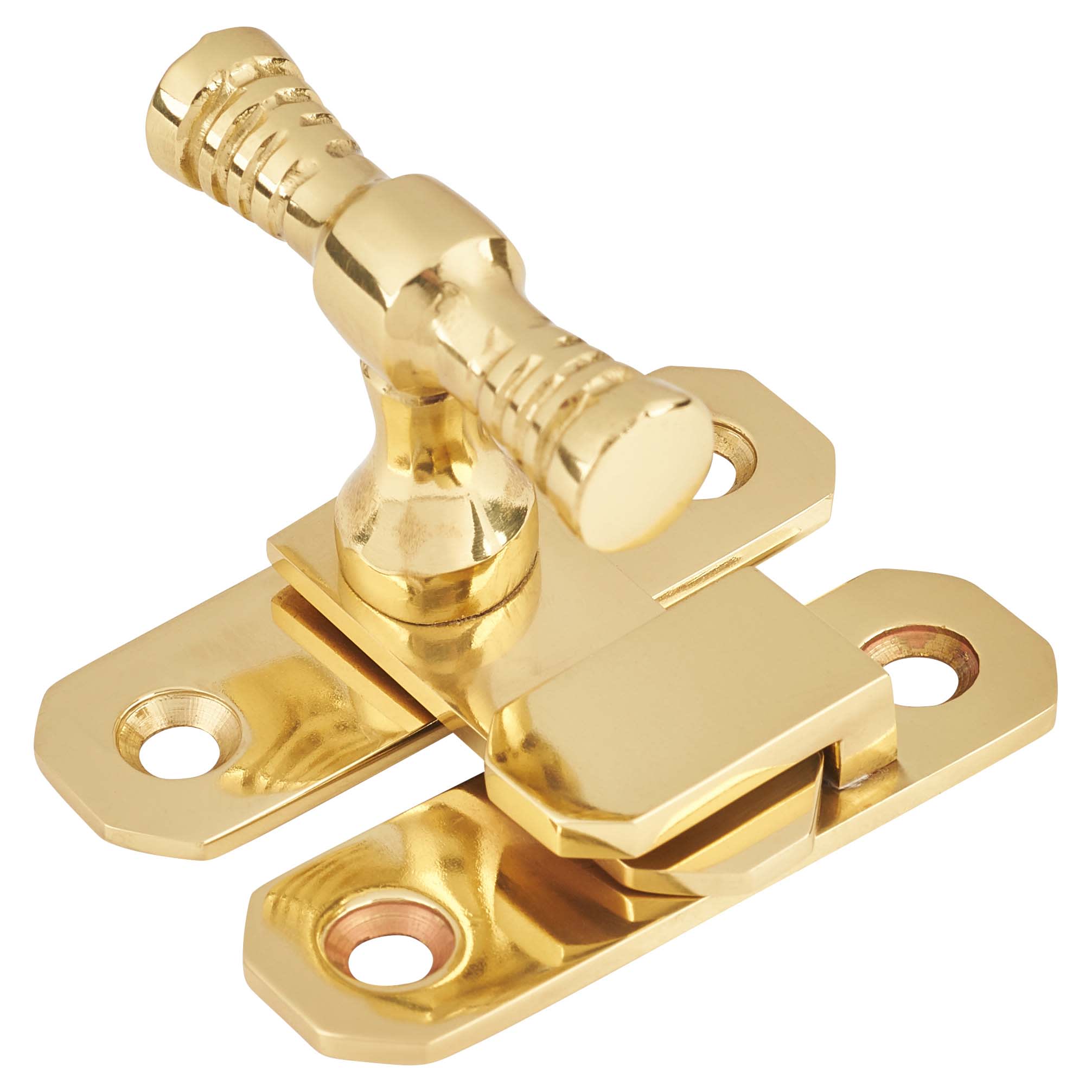 Cupboard Turn Latch - 50 x 19 x 36mm - Polished Brass - view 2
