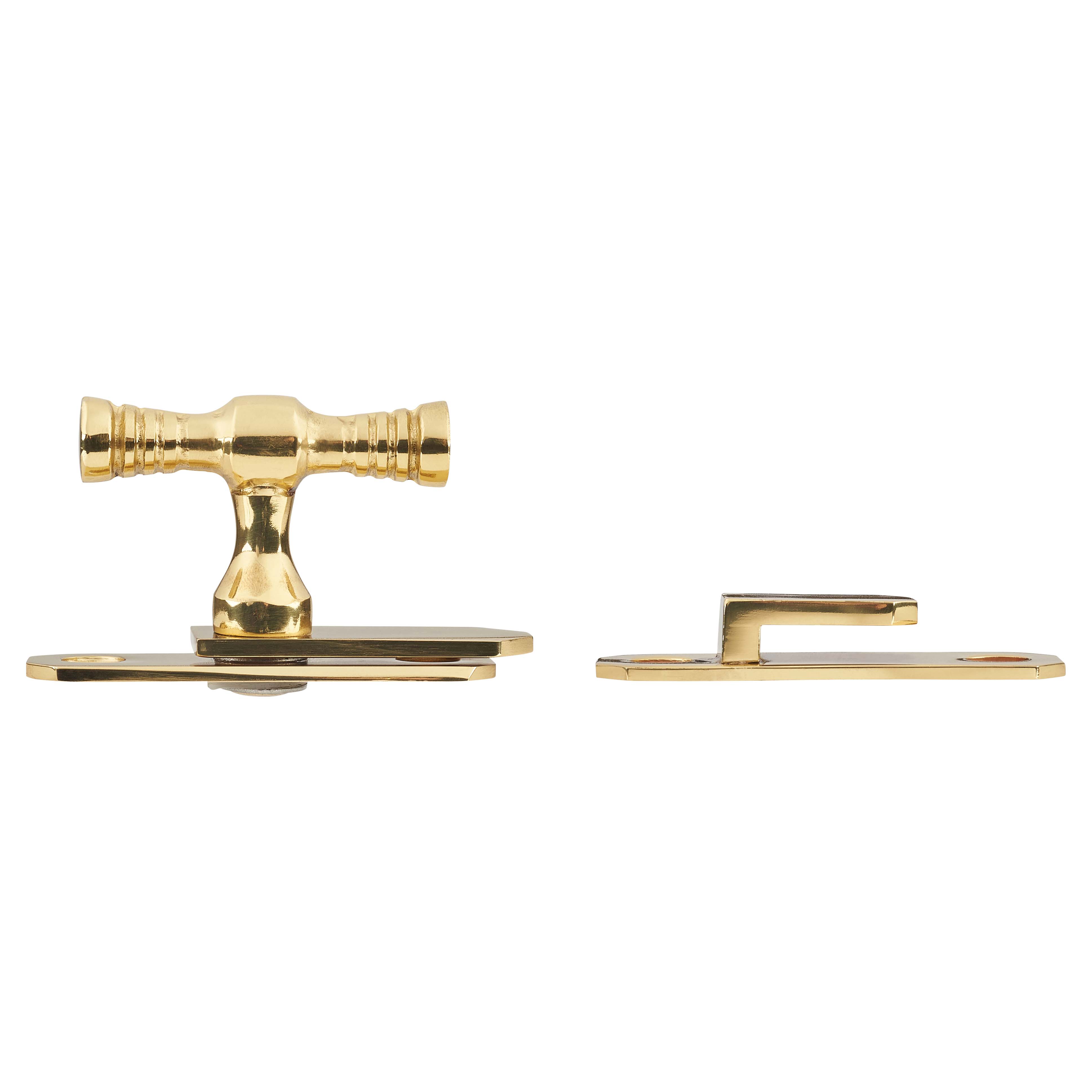 Cupboard Turn Latch - 50 x 19 x 36mm - Polished Brass - view 3