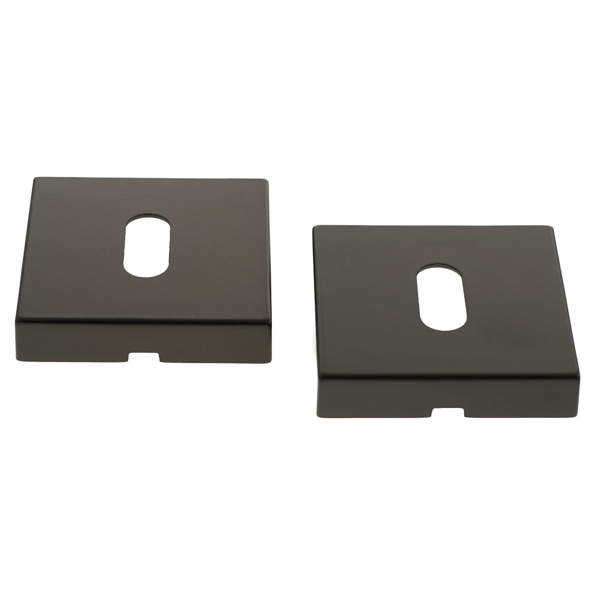 Forme Square Escutcheon - 50 x 50mm - Euro - Urban Dark Bronze - Pair - view 2