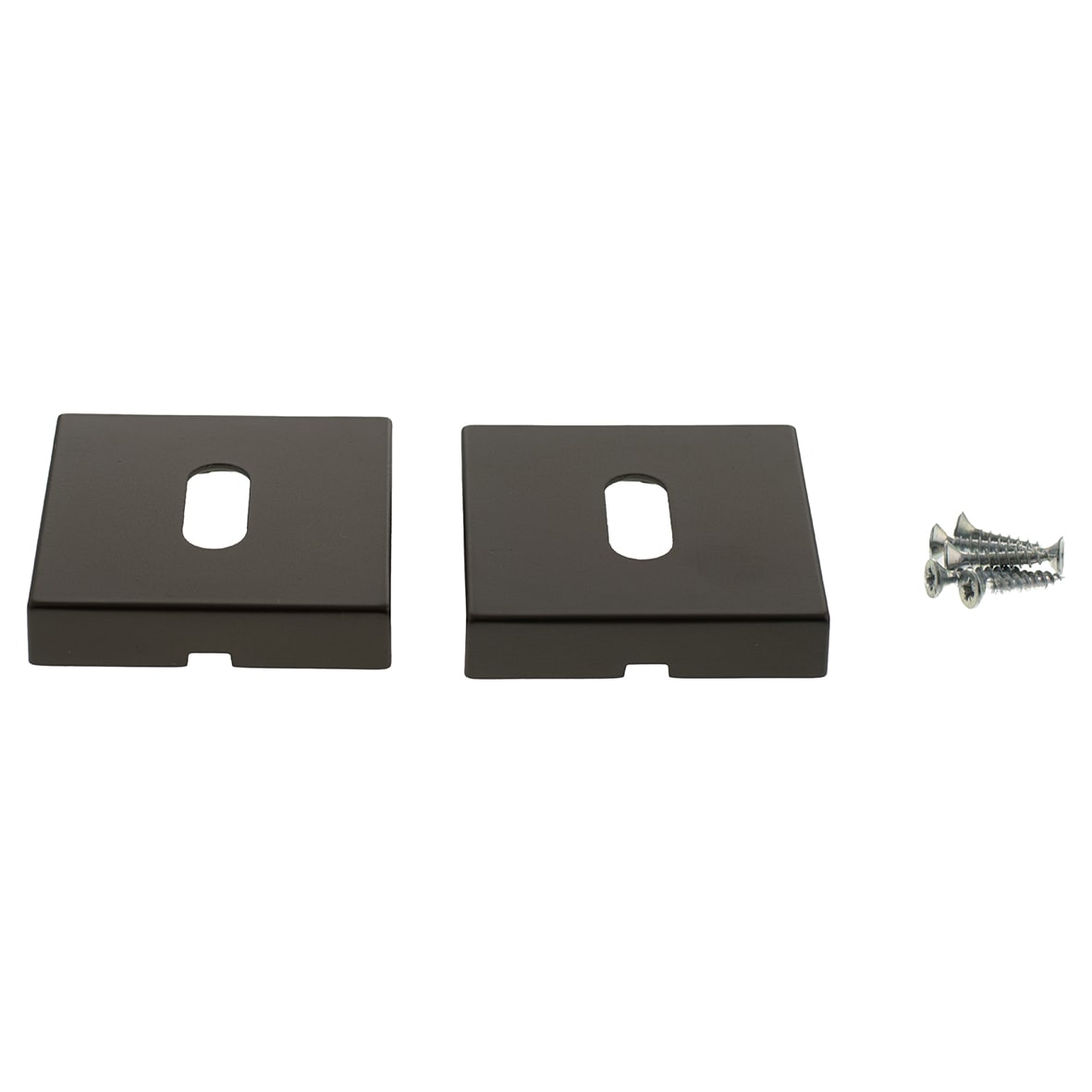 Forme Square Escutcheon - 50 x 50mm - Euro - Urban Dark Bronze - Pair - view 3