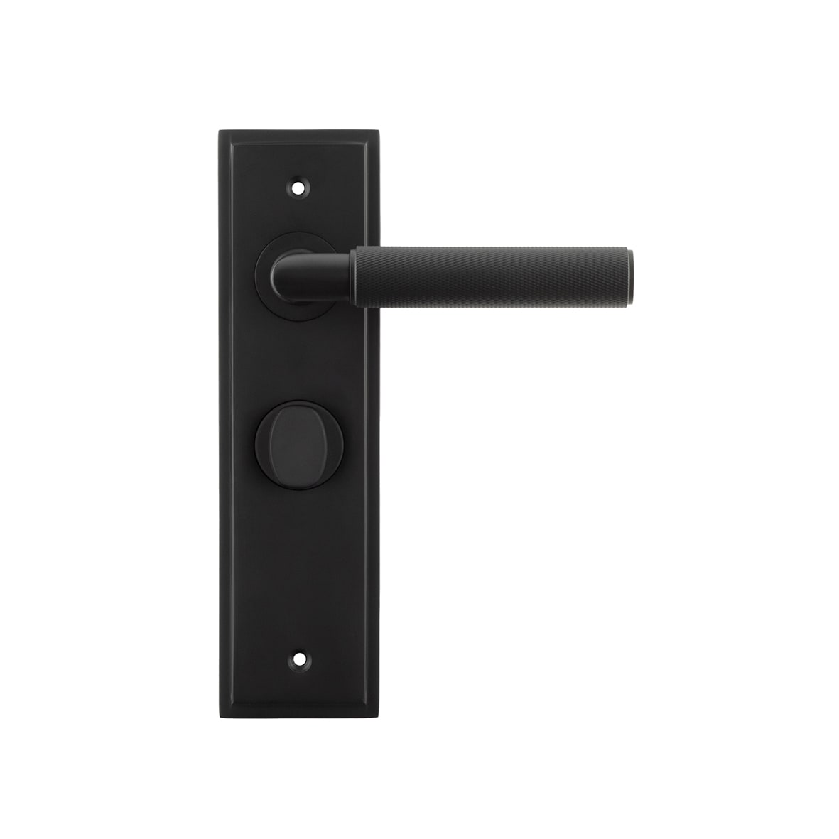 Black Fire Rated Bathroom Door Handles - Piccadilly - Inner 2 - 200 x 55mm - view 2