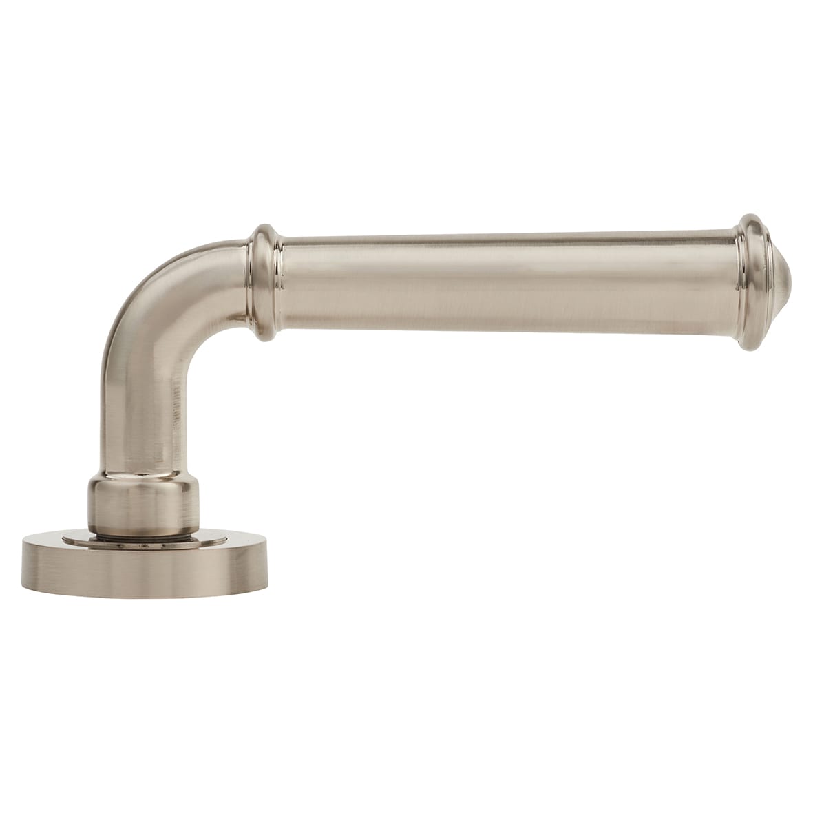 Satin Nickel Fire Rated Door Handles on Round Rose - Classic Range - view 6