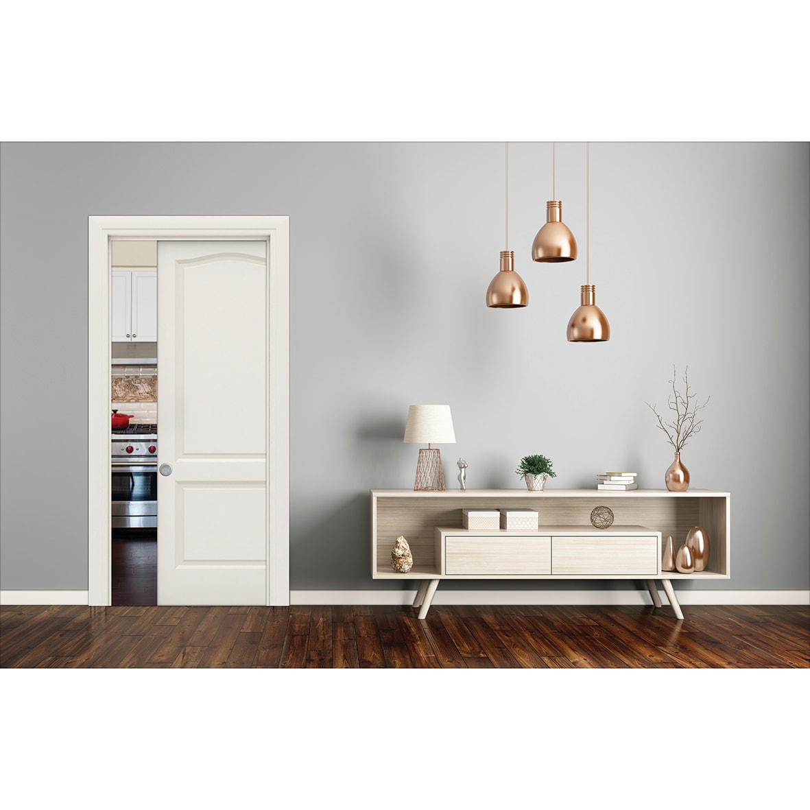 Pocket Door Kit - 100mm Finished Wall Thickness - 926 x 2040mm Door Size - view 6
