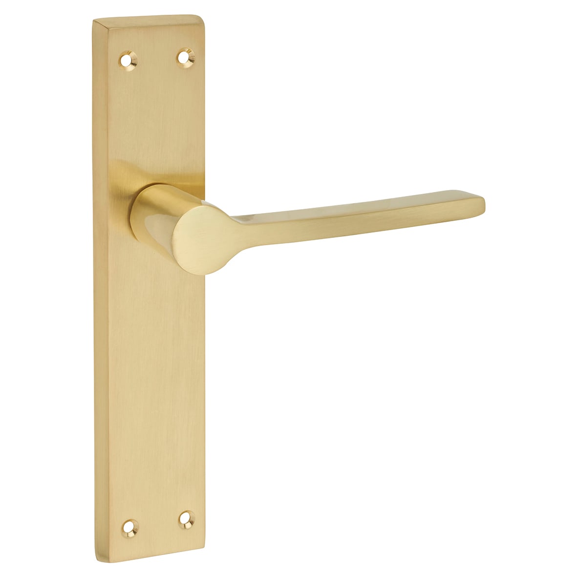 Satin Brass Latch Door Handles Pack - Farley Range - view 3