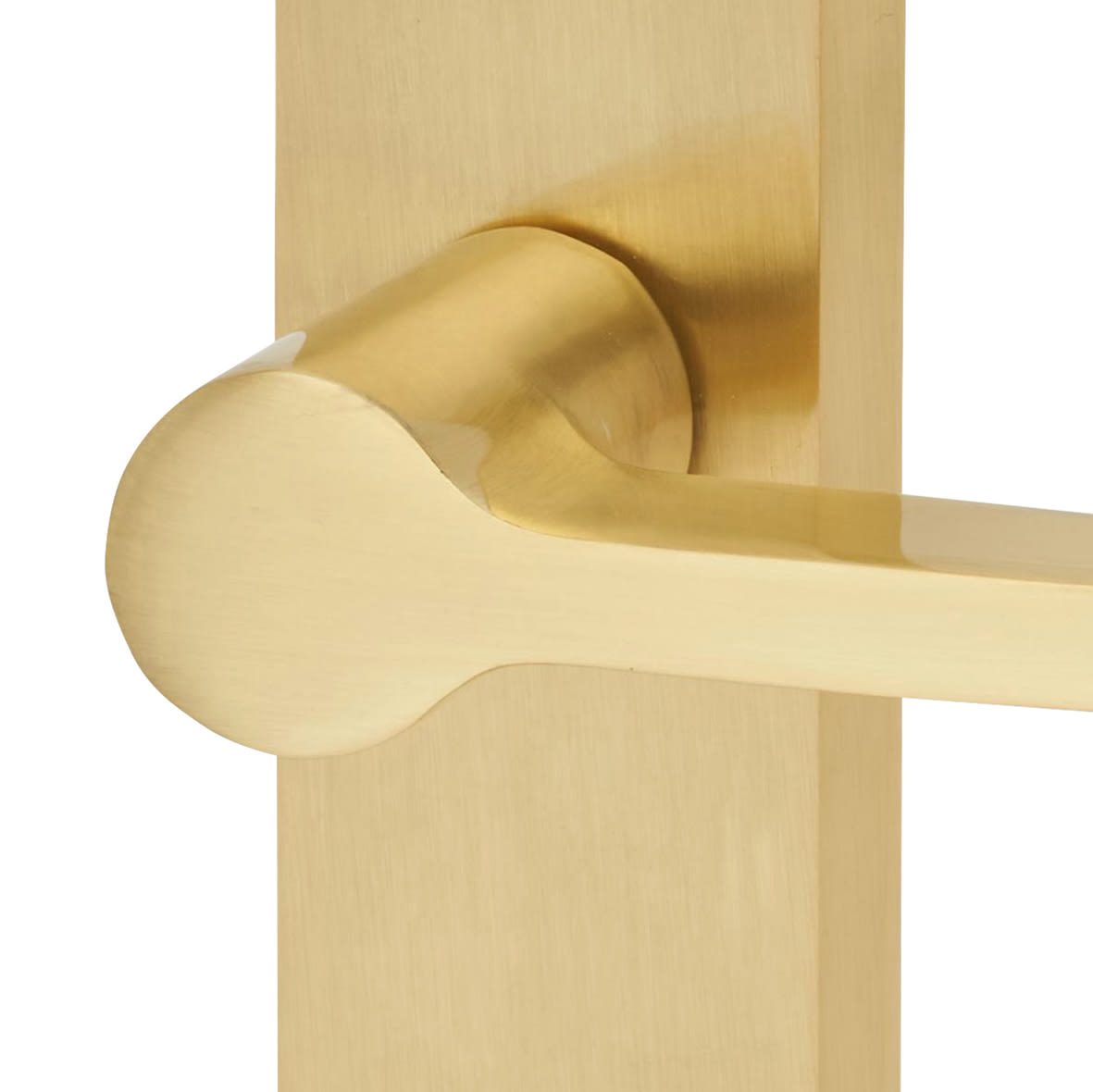 Satin Brass Latch Door Handles Pack - Farley Range - view 6