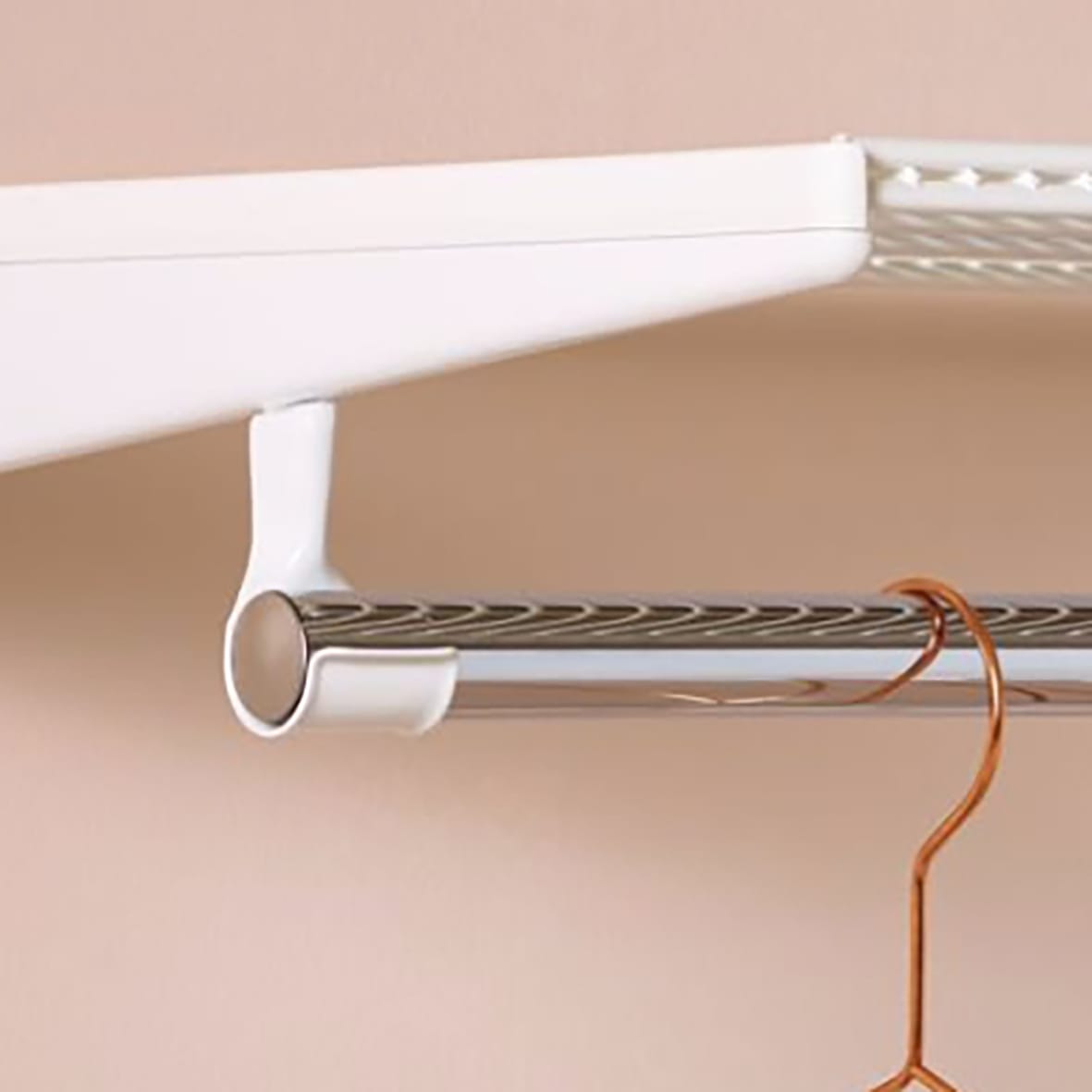 Top Track System - Click In Clothes Hanging Rail - 635mm Length - Chrome - view 2