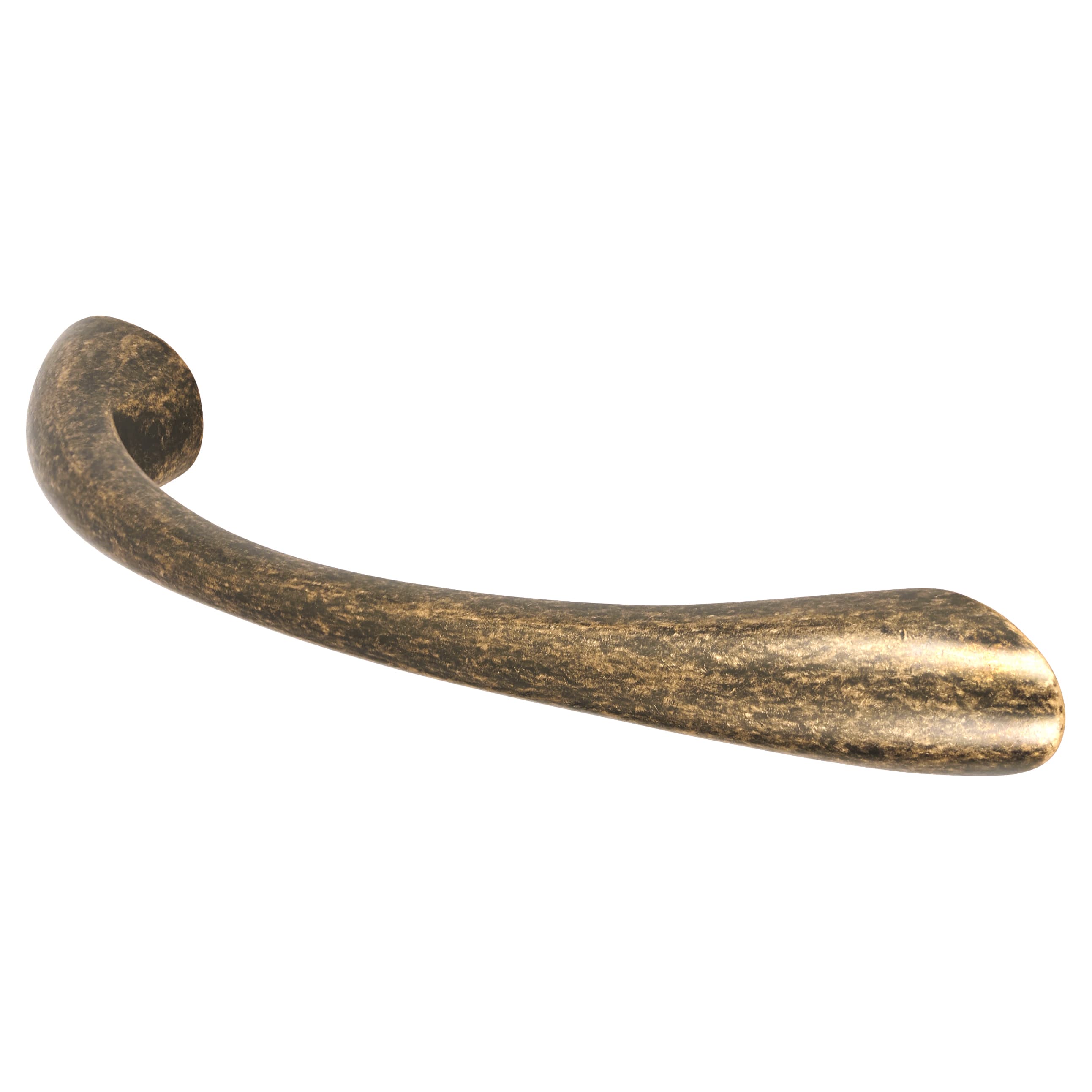 Vali Bow Cabinet Pull Handle - 96mm Centres - Antique Brass - view 4