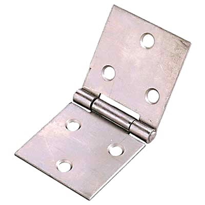 Uncranked Knuckle Backflap Cabinet Hinge - 30 x 80 x 1mm - Self Colour Steel - Pair - view 2