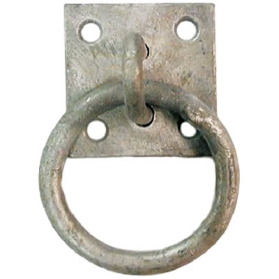 Ring on Plate - 8mm Diameter - Galvanised - view 2