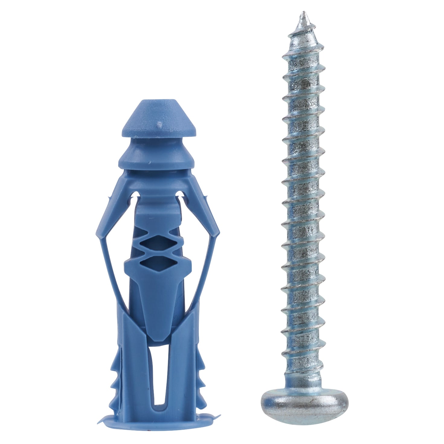 Triple Grip Universal Plasterboard & Masonry Wall Plug Fixing - 8 x 32mm - Blue - Pack of 10 - view 2