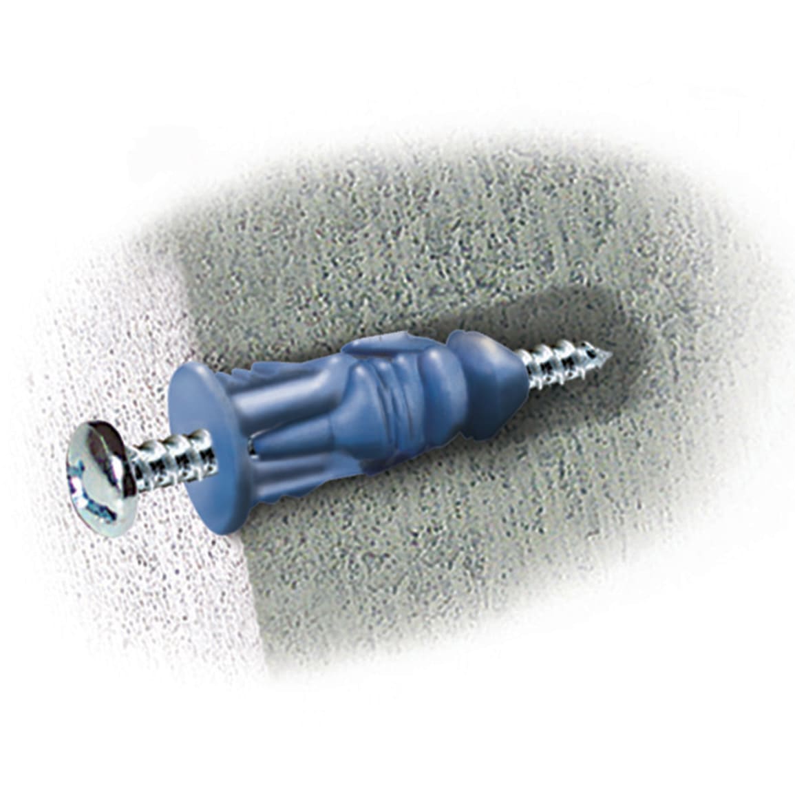 Triple Grip Universal Plasterboard & Masonry Wall Plug Fixing - 8 x 32mm - Blue - Pack of 10 - view 4